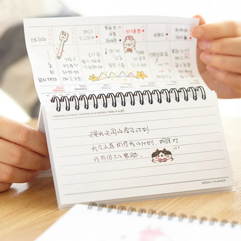 Еженедельный планировщик портативный блокнот 2020 2021 дел милые суши A6 ежемесячные