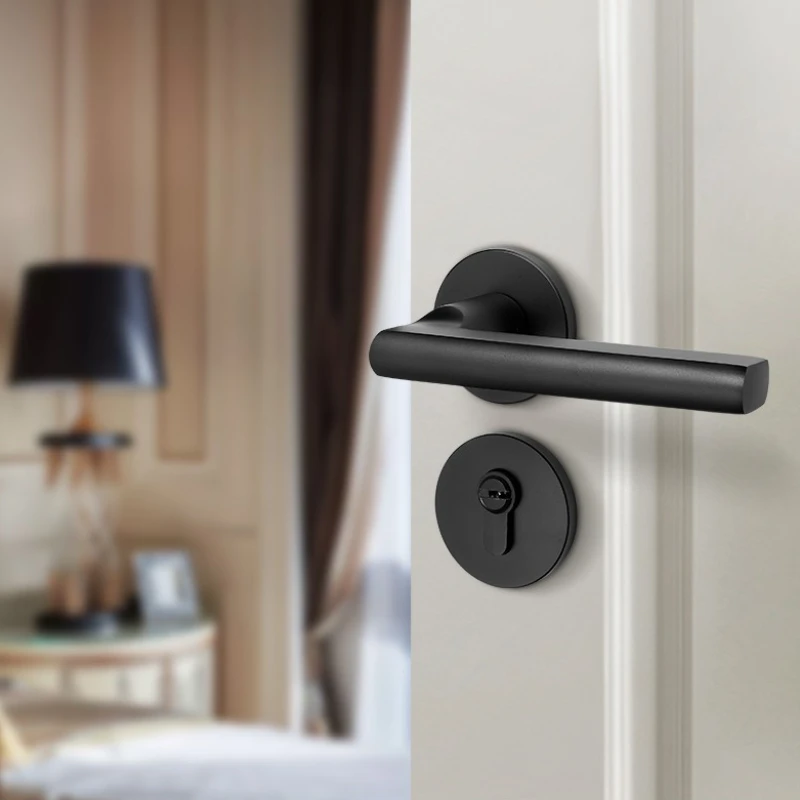 1 Pair Handle 304 Stainless Steel Door Tube Hollow Spray Paint Frosted Black Round Cover Split Right Angle | Обустройство дома