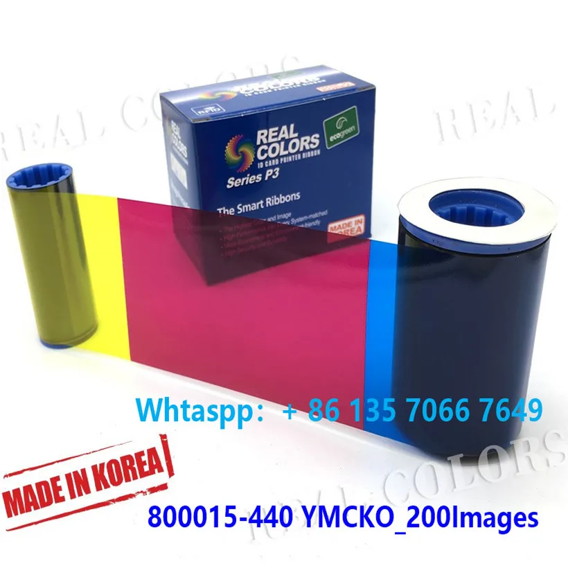 Принты YMCKO 800015 совместимые с 440 200 10 шт. Сделано в Корее Zebra i Series P310i P330i P420 iP430i P520i