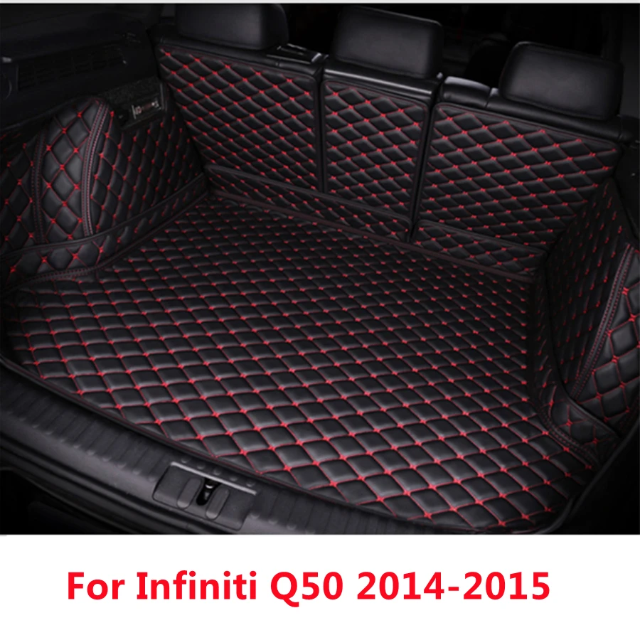 

Full Set Waterproof Car Trunk Mat For Infiniti Q50 (2014-2015 Year) Custom Fit Cargo Rear Pad Cover