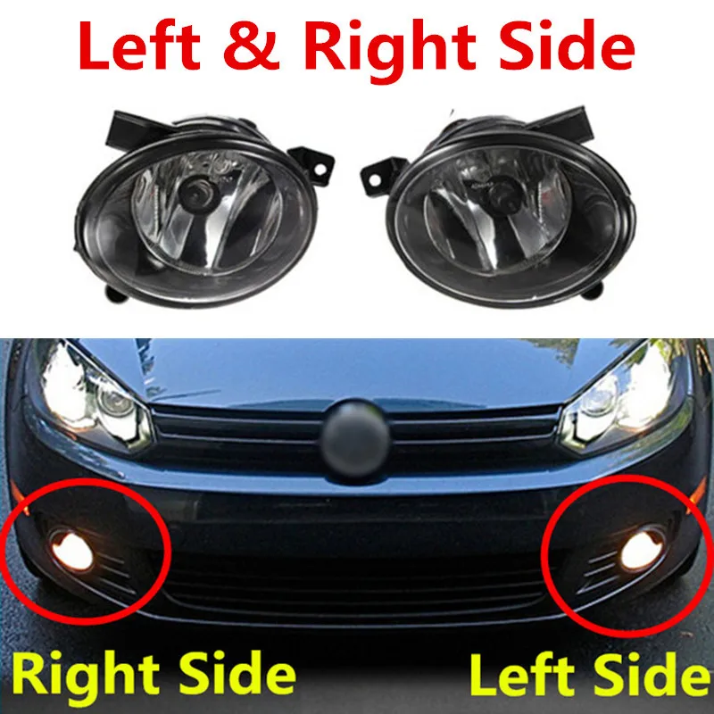 Pair Fog Lamps Для Volkswagen VW Golf 6 MK6 2010 2011 2012 2013 противотуманная фара передняя решетка бампера крышка света вентиляционный кабель комплект поводков - Цвет: Pair Fog Lamps