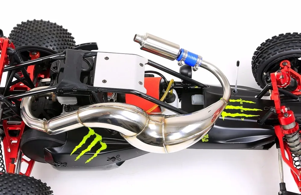 Chrome Steel High Performance Torque Tuned Side Mount Pipe For HPI /KM /ROVAN Bajas parts buggy rc | Игрушки и хобби