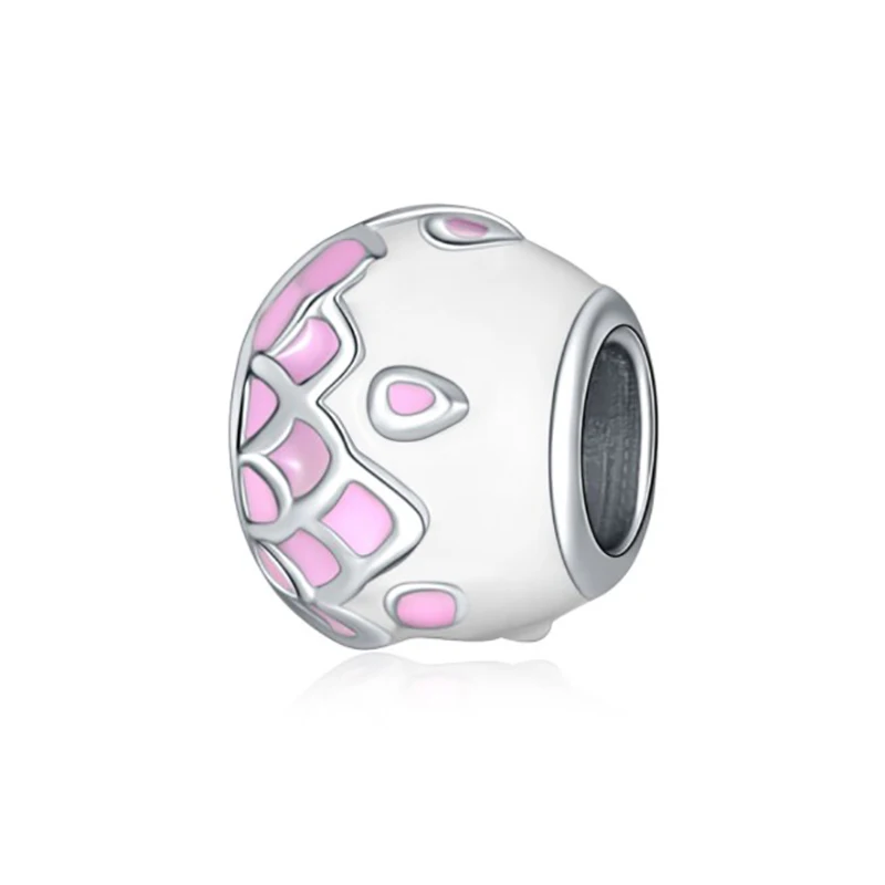 День Святого Валентина розовые белые бусины подходят для женщин Pandora талисманы