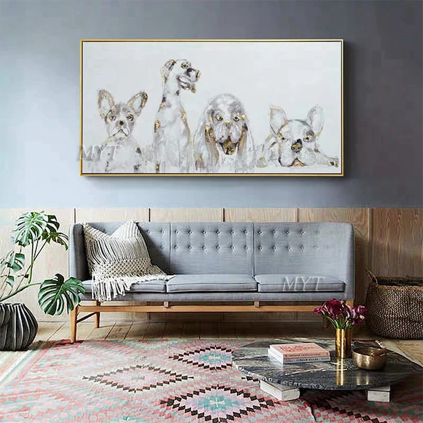 

Four Animals Frameless Abstract Oil Painting On Canvas For Living Room Home Pictures Paint By Modern Oil Wall Art Paintings