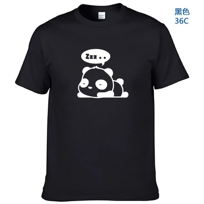 

Высококачественная хлопковая модная свободная Мужская футболка с принтом панды, крутая забавная Мужская футболка, топы, 2021 футболка, новая ...