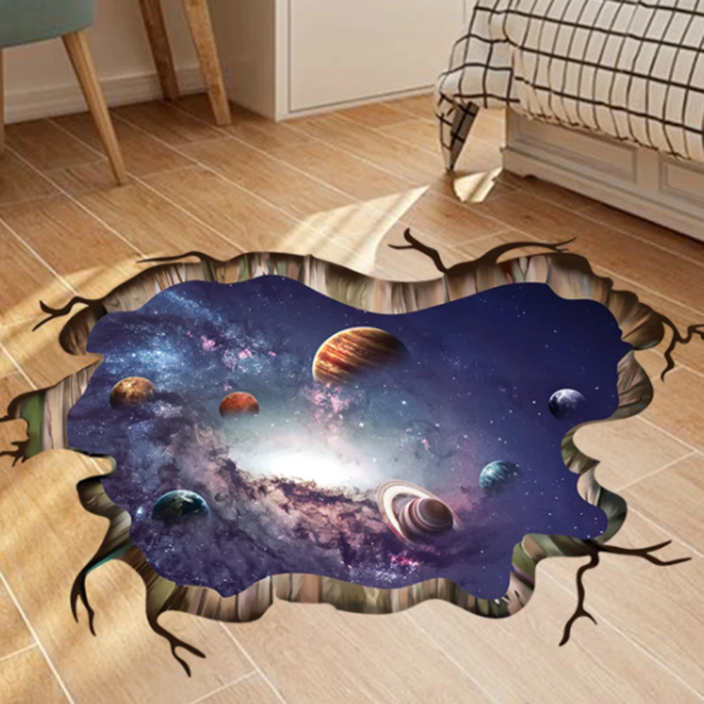 

Home Decoration 3D Universe Planet Wall Stickers For Ceiling Roof window sticker Mural Decoration DIY Kids Bedroom Ceiling