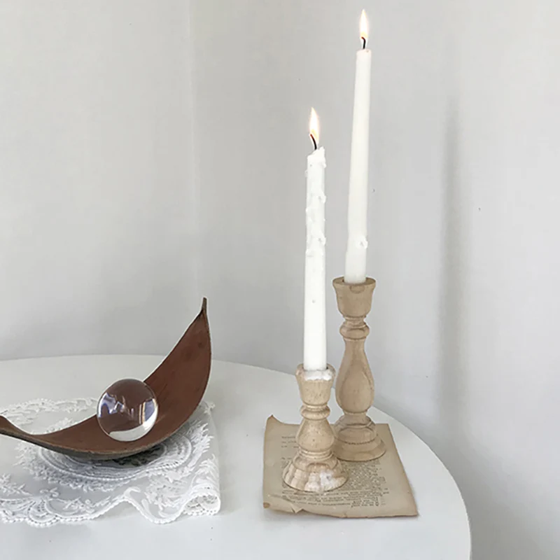 Unfinished Candlesticks Holders Wood Classic Craft Smoothed and Ready to Easily Paint or Decoration | Дом и сад
