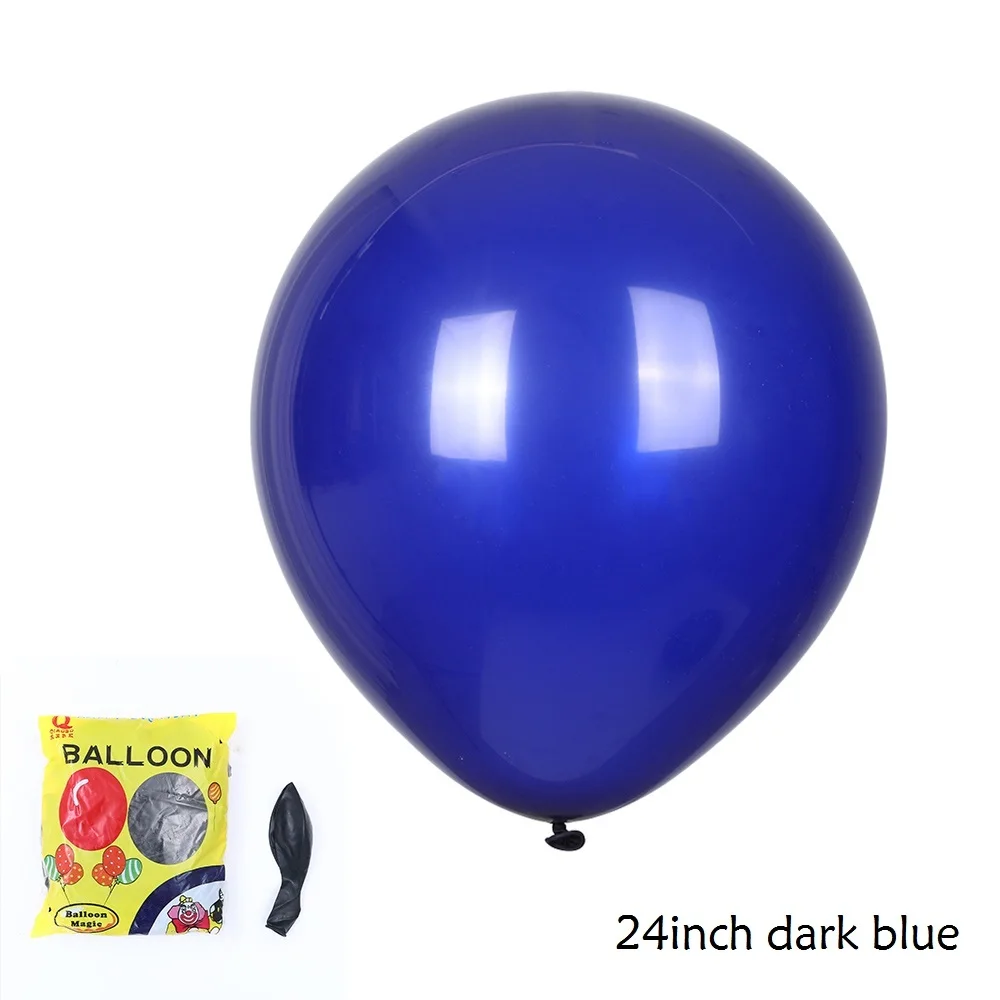 10 шт./лот Многоцветный Круглый латексный шар 24 дюйма темно синий зеленый розовый