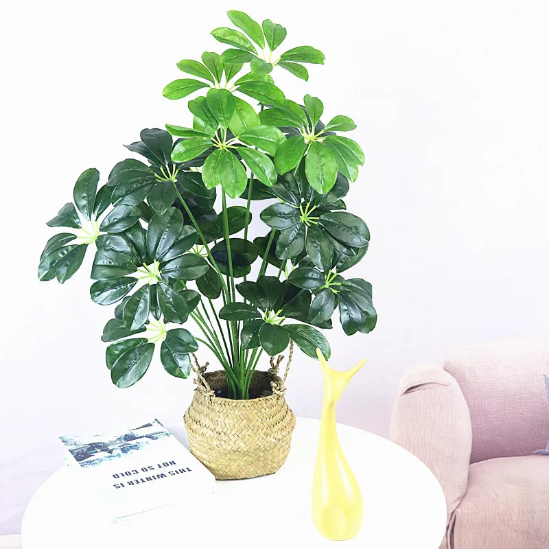 Искусственные тропические растения 70 см 18 листьев пластиковая Пальма ветка