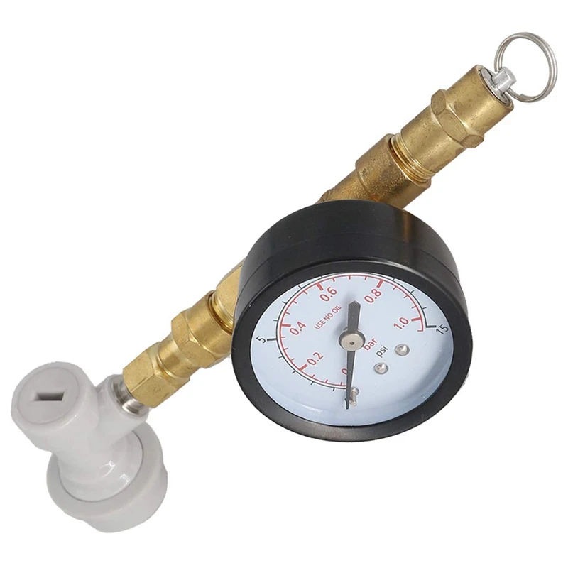 Homebrew регулируемый клапан давления W/Манометр с резьбой газовый шаровой замок Kegging