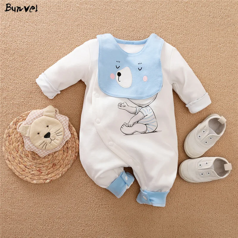 Детские комбинезоны bunvel с галстуком и узором в виде бороды Летний комбинезон для