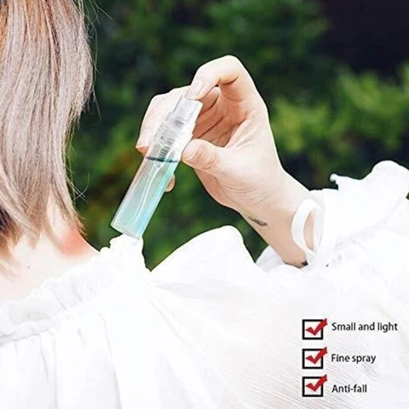 

120Pcs Transparent Empty Spray Bottles 3Ml Plastic Mini Refillable Container Empty Cosmetic Containers