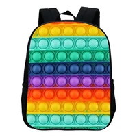 pop its backpack anime 3d print rainbow color push bubble teenager laptop pink book bag schoolbags funny family game