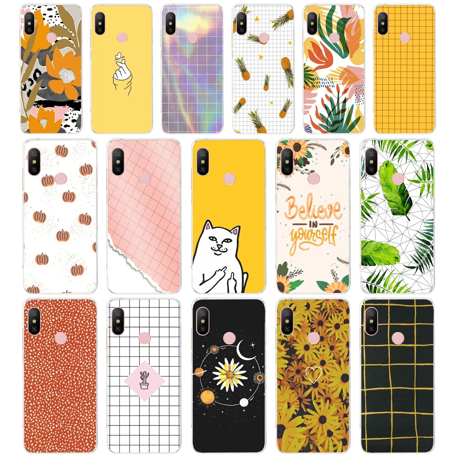 01AA классный летний подарок Мягкий Силиконовый ТПУ чехол для телефона Xiaomi Redmi 6 Pro 6A