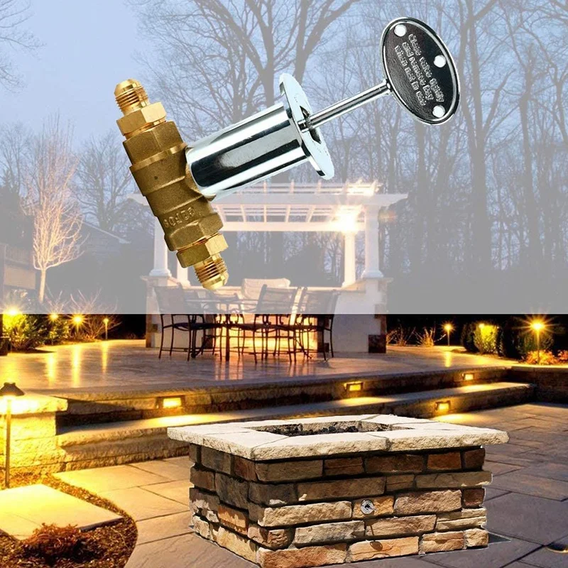 

1/2 Inch Right Angle Right Angle Swivel Globe Valve Kit, Brazier with Lock 1/2" Control Valve Key Cover