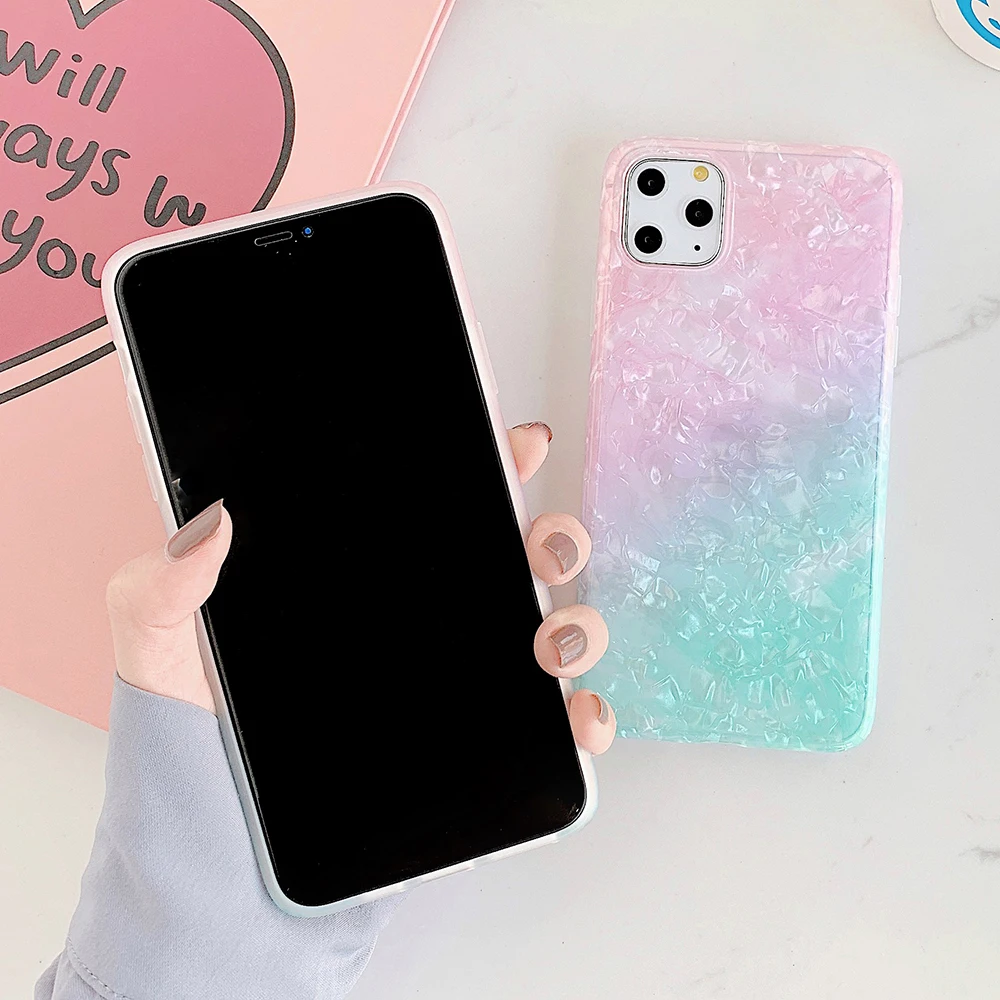 Чехол для телефона LOVECOM градиентный цвет чехол iPhone 12 Mini 11 Pro Max XR X XS 7 8 6S Plus мягкий IMD