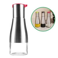 olive oil bottle 320ml soy sauce vinegar seasoning storage can glass bottom stainless steel body kitchen cooking tools