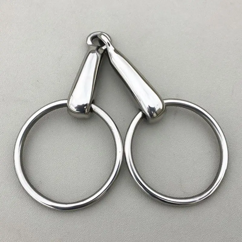 Кольцо из нержавеющей стали Snaffle Bit лошадиный полый мундштук 12 см продукция для