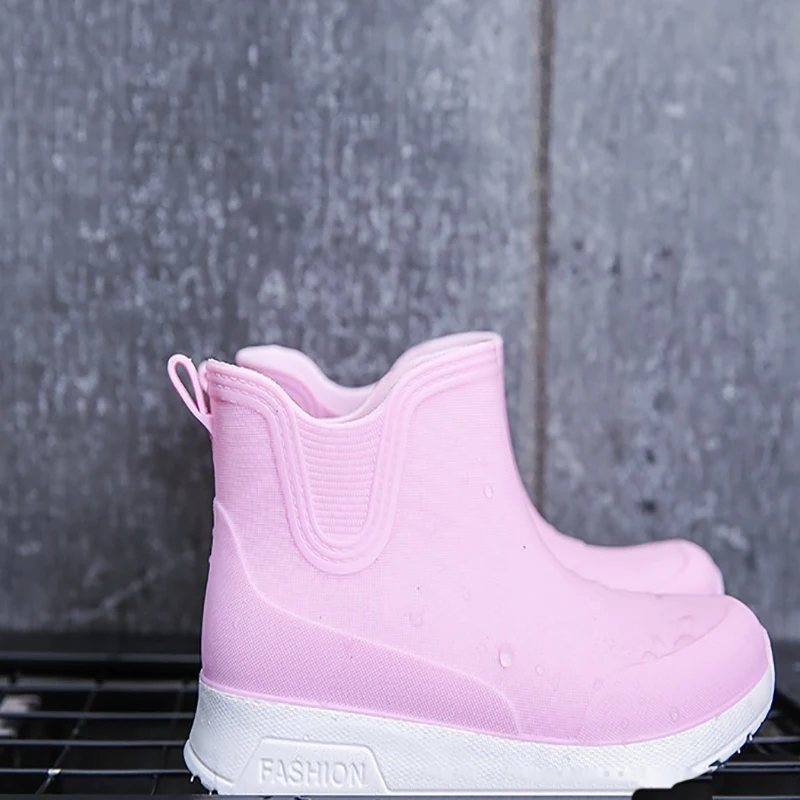 

Four Seasons Outdoor Children's Pink Rain Boots Waterproof Shoes Non-Slip Rain Boots Solid Color Wear-resistant Rain Boots LB806