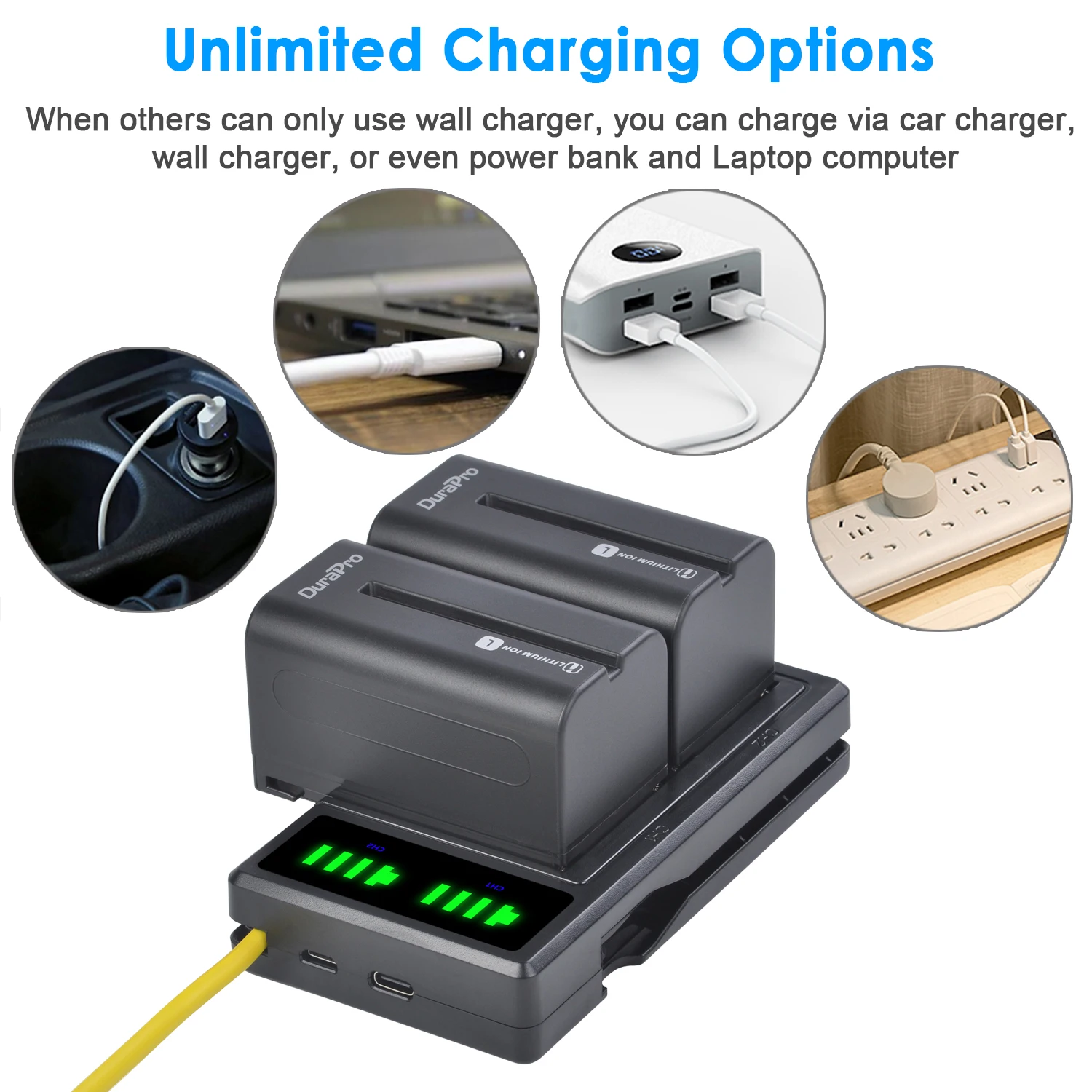

2PC 5200mAH NP-F750 NP-F770 Li-ion Camera Battery + LED USB Dual Charger for Sony NP F970 F960 F550 F570 QM91D CCD-RV100 TRU47E