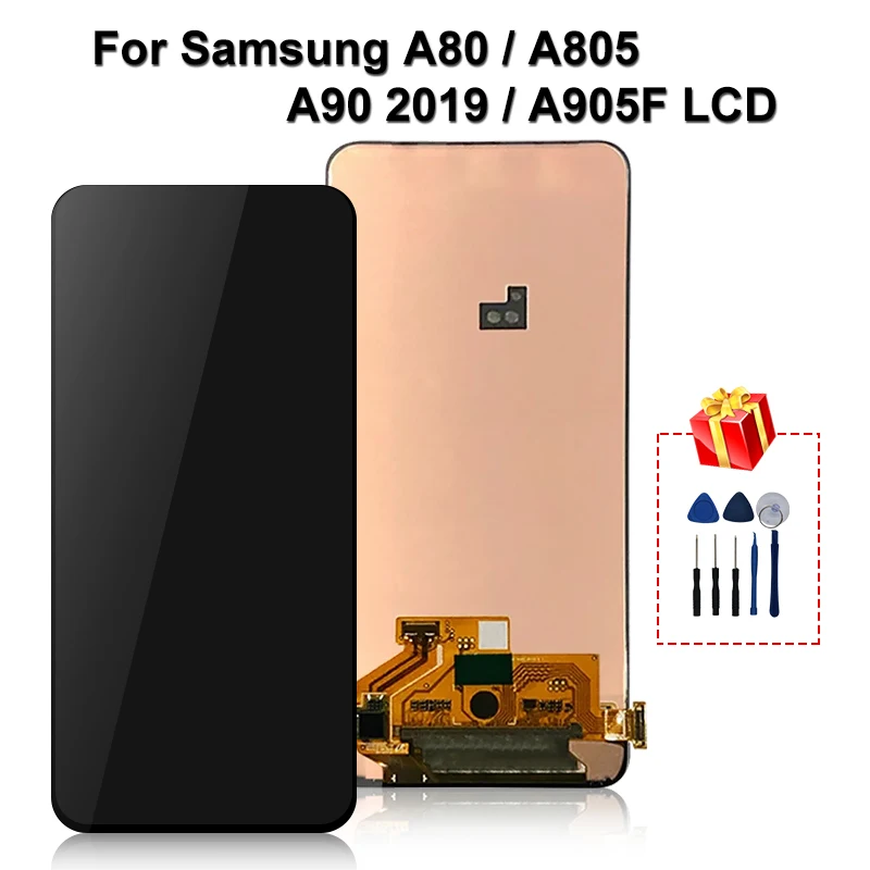 

Original For Samsung Galaxy A80 A90 LCD SM-A805 A805 A805F Display Touch Screen Digitizer Assembly A905 Display For A80 LCD