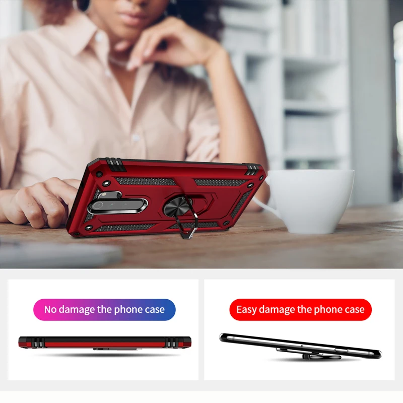 Противоударный бронированный чехол с кольцом для Xiaomi Redmi Note 8 Pro 8T 9s 10 Lite Mi9 мягкий