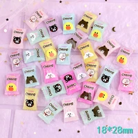 8pcs1828mm resin candy charms food pendants bearduckrabbit flatback cabochon for diy hair accessories earring jewelry making