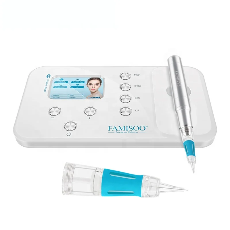 

FAMISOO N6III OEM logo Custom digital spmu microblading pen lips eyebrow tattoo mts pmu gun kit semi Permanent Tattoo Machine