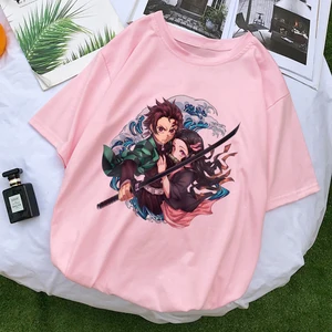 Demon Slayer T Shirt Oversized T Shirt Japanese Anime Kimetsu No Yaiba Demon Blade Graphic Harajuku Tops Tee Streetwear Women