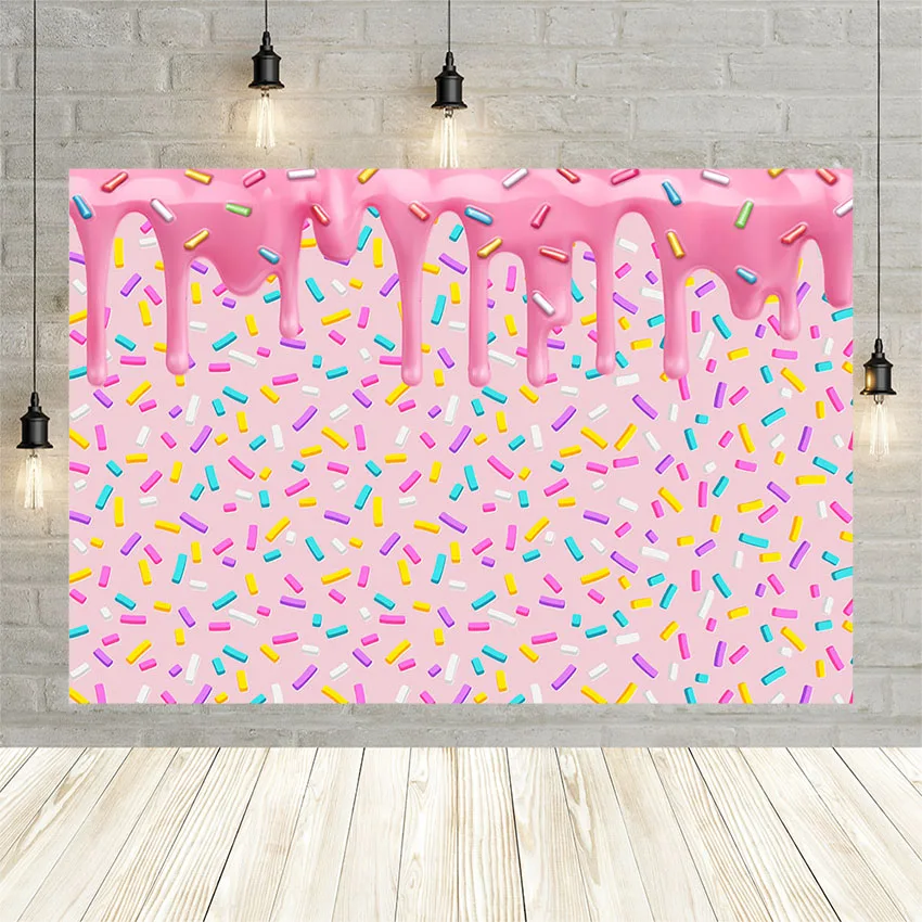 

Avezano Pink Sweet Donuts Photography Backdrops Candy Bar Newborn Girl Birthday Cake Smash Background Photo Studio Photophone