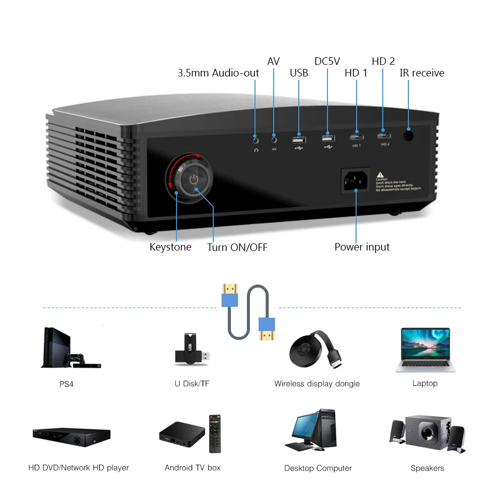 Проектор BYINTEK K25 светодиодный для домашнего кинотеатра Full HD 4K 1920x1080P Android Wi Fi 300
