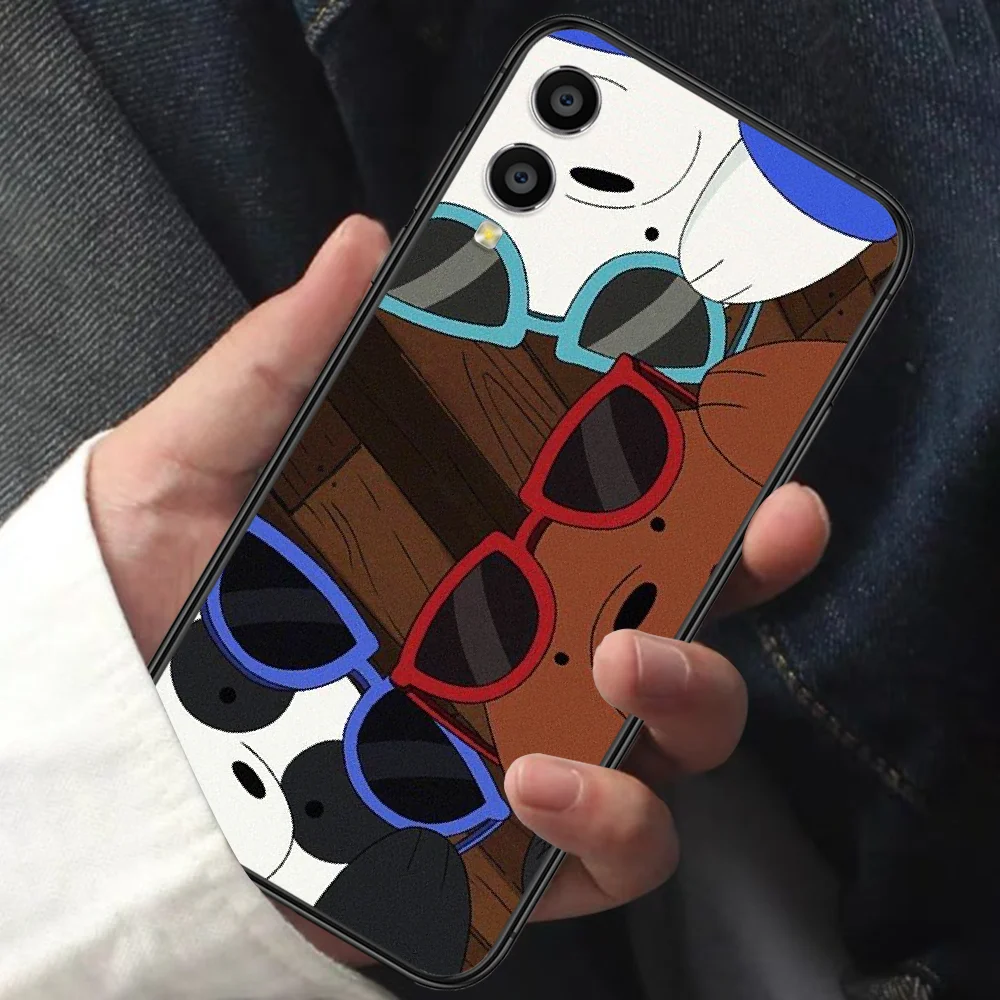 

Cartoon Ice Bare Bears Panda Phone Case For HUAWEI Honor 6 7 8 A S 9 X Mate 10 20 30 i Lite Pro Y7 2019 black Waterproof Luxury