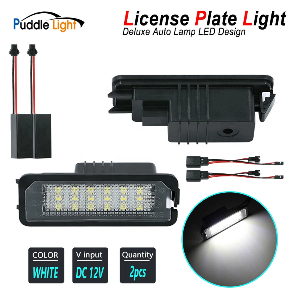 2x Белый супер яркий светодиодный номерной знак светильник для Seat Ibiza MK4 6J1.6J5.6J8 6P MK5