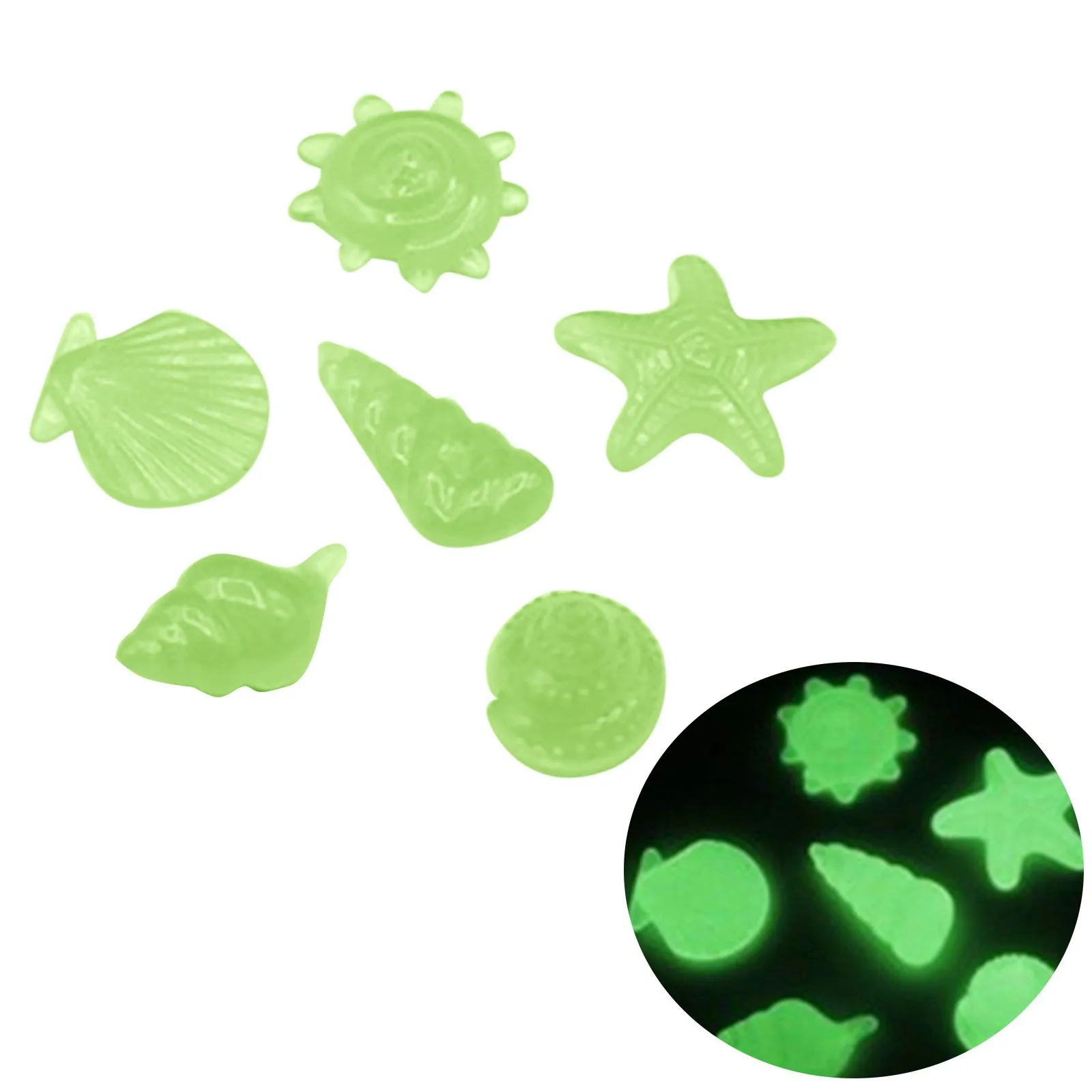 10 шт. ракушки светящиеся камни блестящие для дорожек сада террасы газона | Дом и