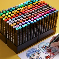304080168 color art supplies art markers marker pens manga drawing alcohol based sketch felt tip oily twin brush pens