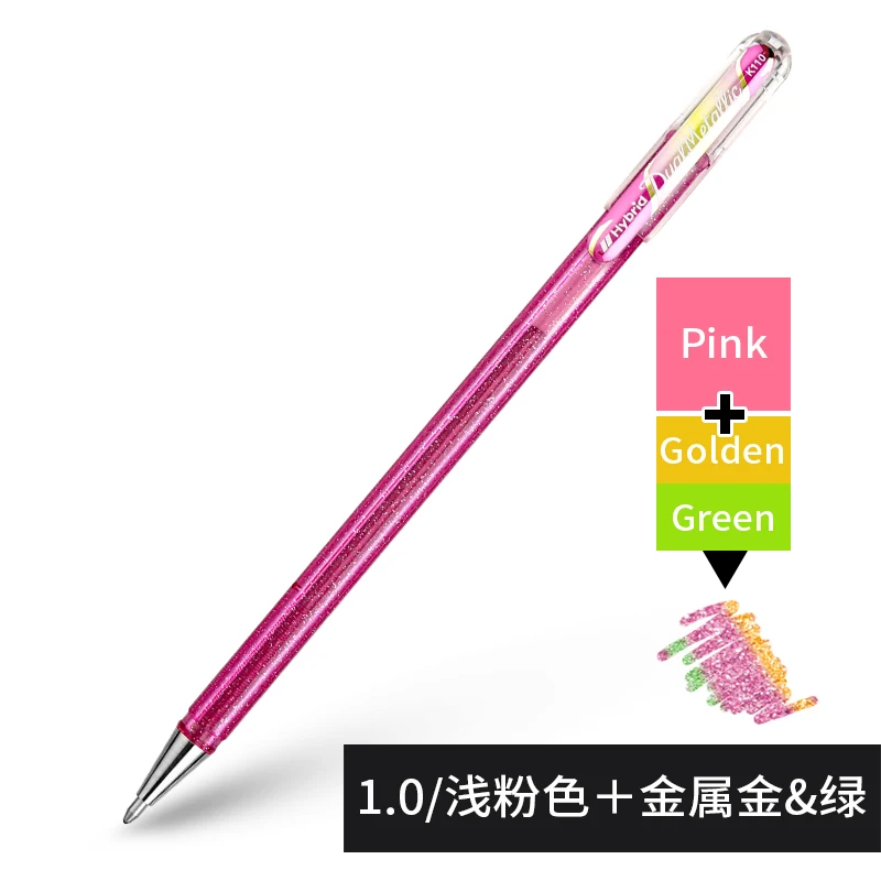 Двухцветная гелевая ручка Pentel K110 0,8/1,0 мм