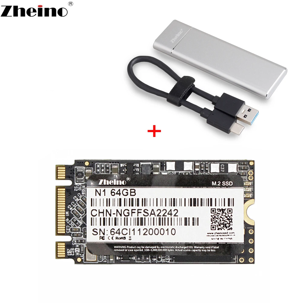 Zheino 2242 M.2 SSD к USB 3 1 NGFF чехол Портативный Внешний жесткий диск для ПК ноутбука