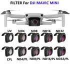 Комплект фильтров для камеры DJI Mavic Mini 2, аксессуары для дрона, MCUV ND4 ND8 ND16 ND32 CPL NDPL