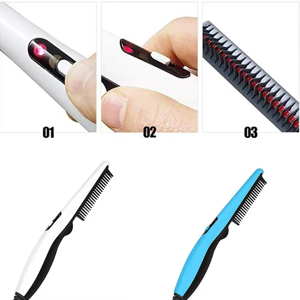 Мужской выпрямитель для бороды расческа выпрямления волос щетка мужчин