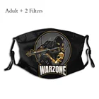 Классическая моющаяся Тканевая маска Warzone Soldier, маска черного цвета с фильтрами, холодная война