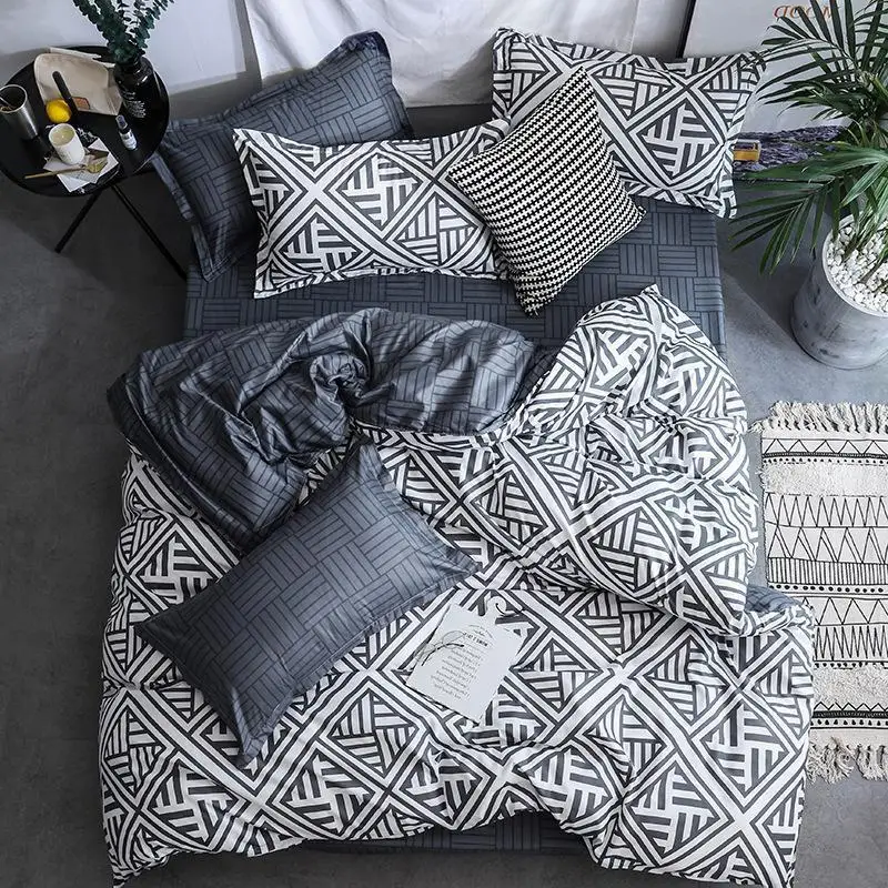 Удобные комплекты постельного белья из белого мрамора набор пододеяльников 3 шт.