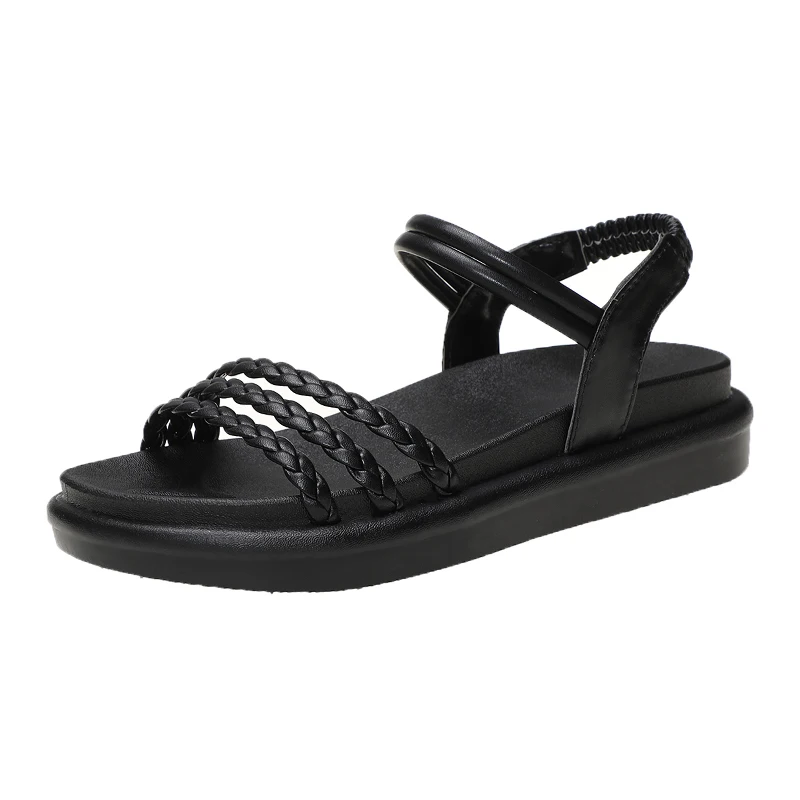 

Thick-soled Sandals Women's 2021 Summer New Wild Increase Ins Trendy Fashion Fairy Style Casual Roman Shoes Factory Direct Sales