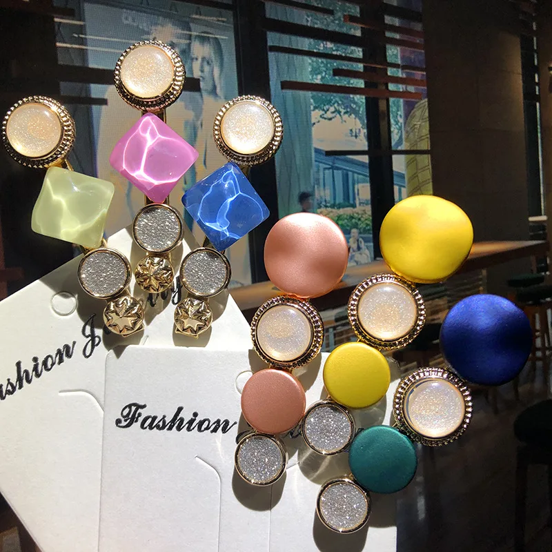 2020 модные заколки для волос стразы жемчужные конфетные цвета женщин и девушек