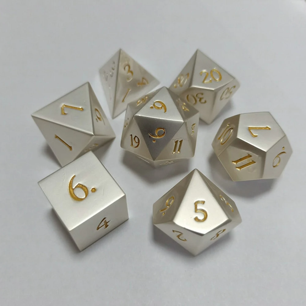 Классические металлические цифровые игральные кости для настольный ролевой