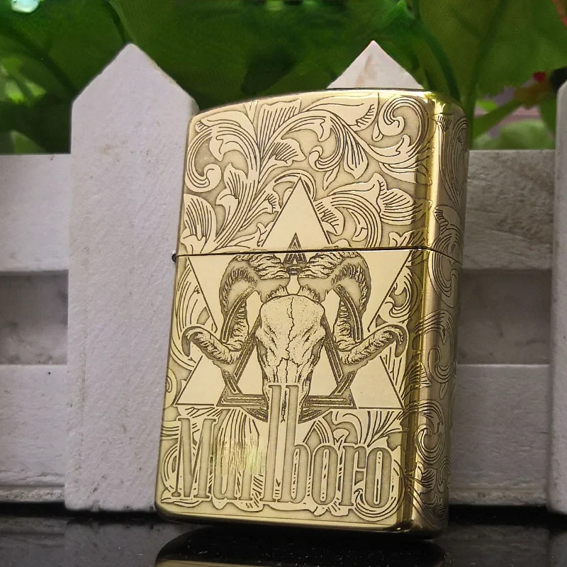 Zorro Tang трава керосиновая Зажигалка из чистой меди резьба Ретро креативный бутик