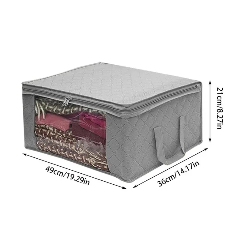 

Folding Clothes Storage Bags Non-woven Quilt Under Closet Storage Box Dust-proof Cabinet Finishing Boxe's Save Space Organizer