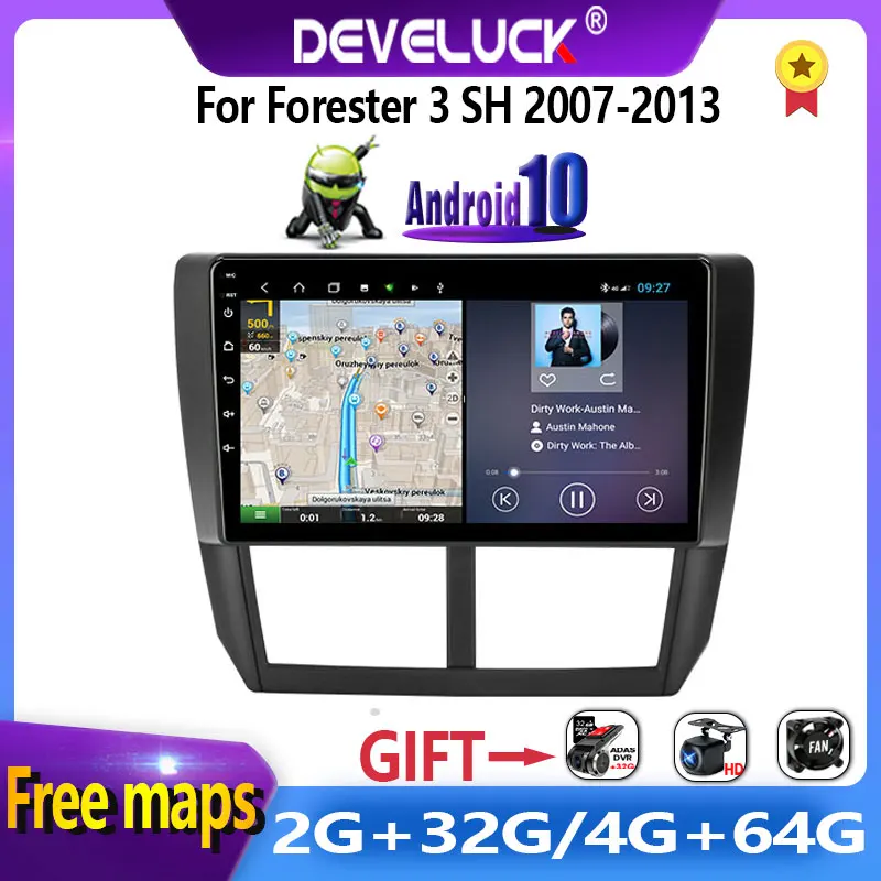 Автомагнитола 2 din Android 10 мультимедийный видеоплеер GPS-навигация для Subaru Forester 3 SH