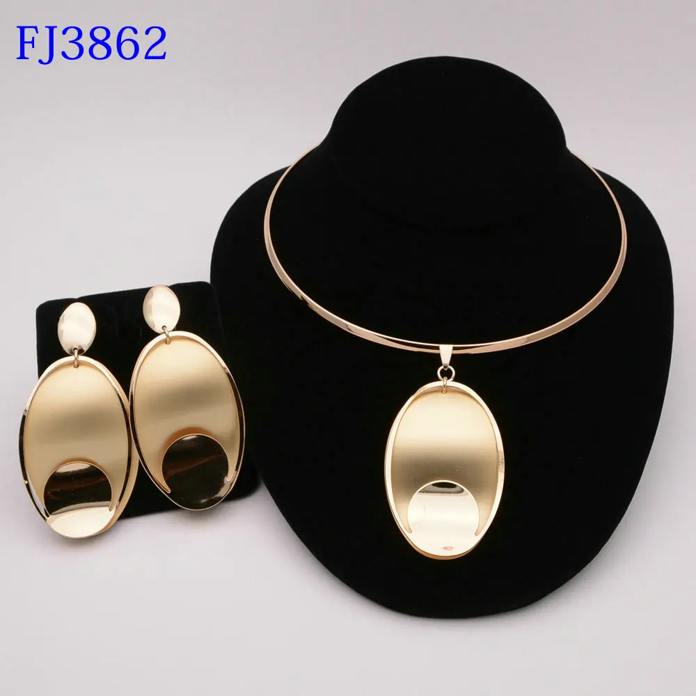 Женские свадебные ювелирные комплекты для невест золотой цвет костюм ожерелье