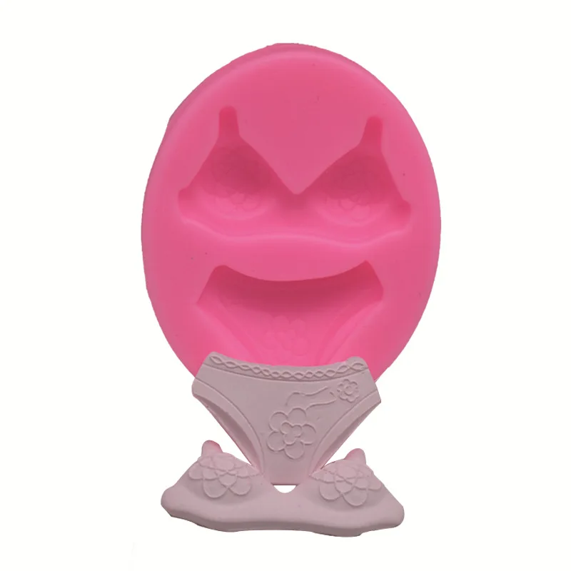 

DIY Baking Tools Mini Underwear Chocolate Fondant Cake Handmade Soap Shaped Silicone Mould chocolate molds