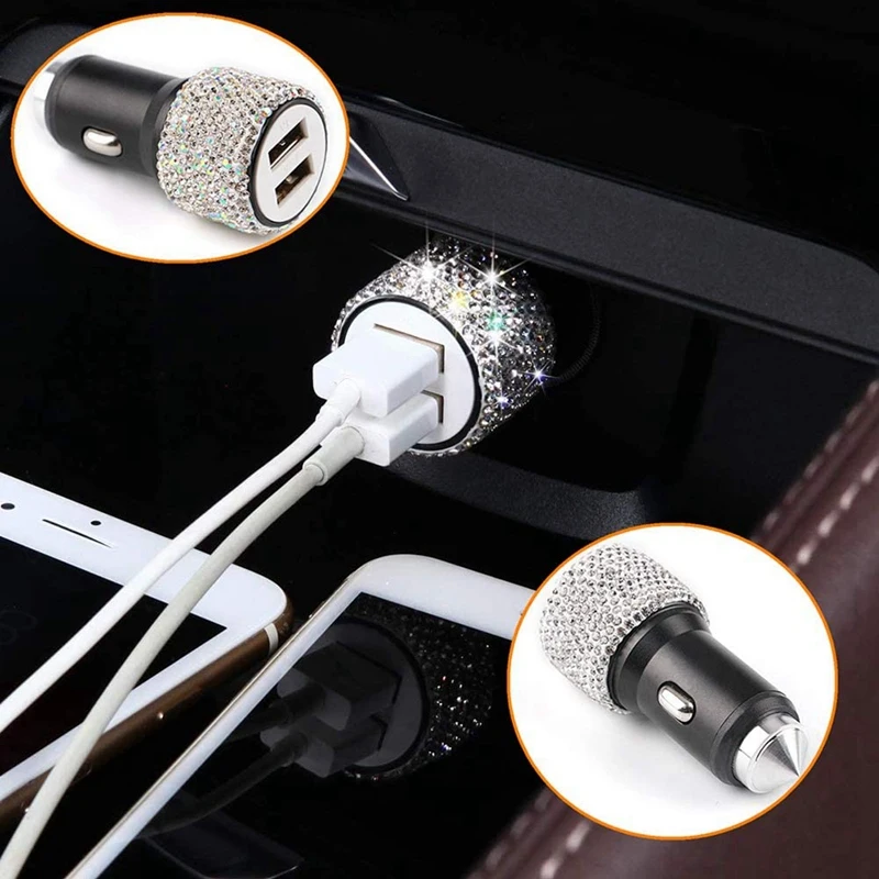 Шикарные автомобильные аксессуары для женщин универсальные хрустальные стразы